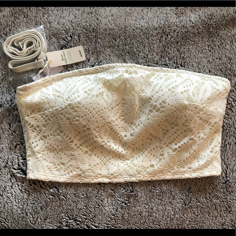 NWT Aerie Crochet Bandeau Bikini Top